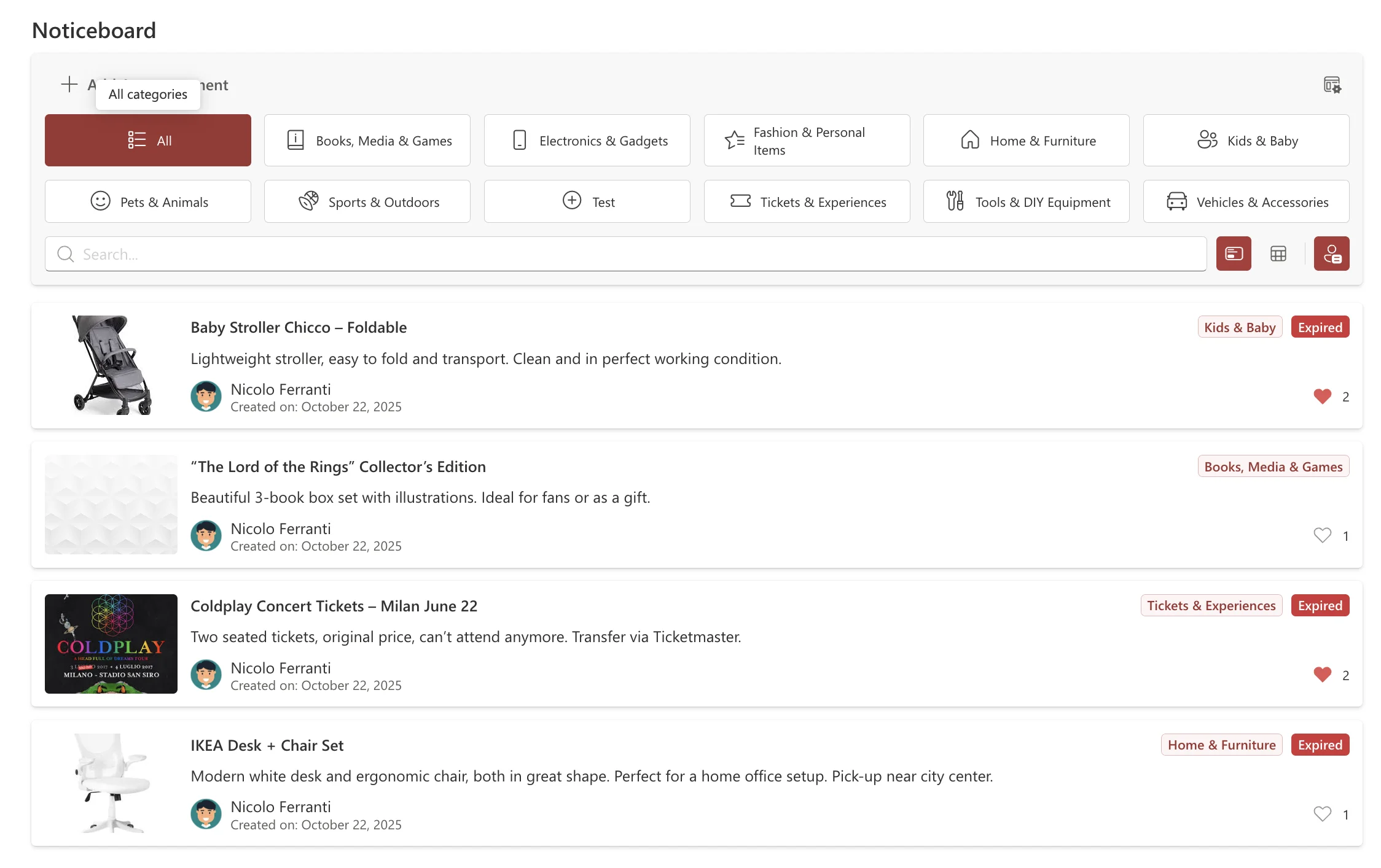 Noticeboard WebPart - Image 1