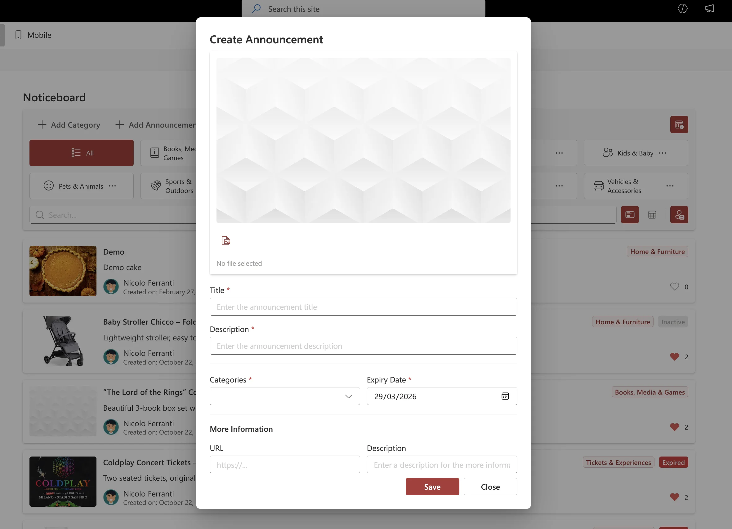 Noticeboard WebPart - Image 2