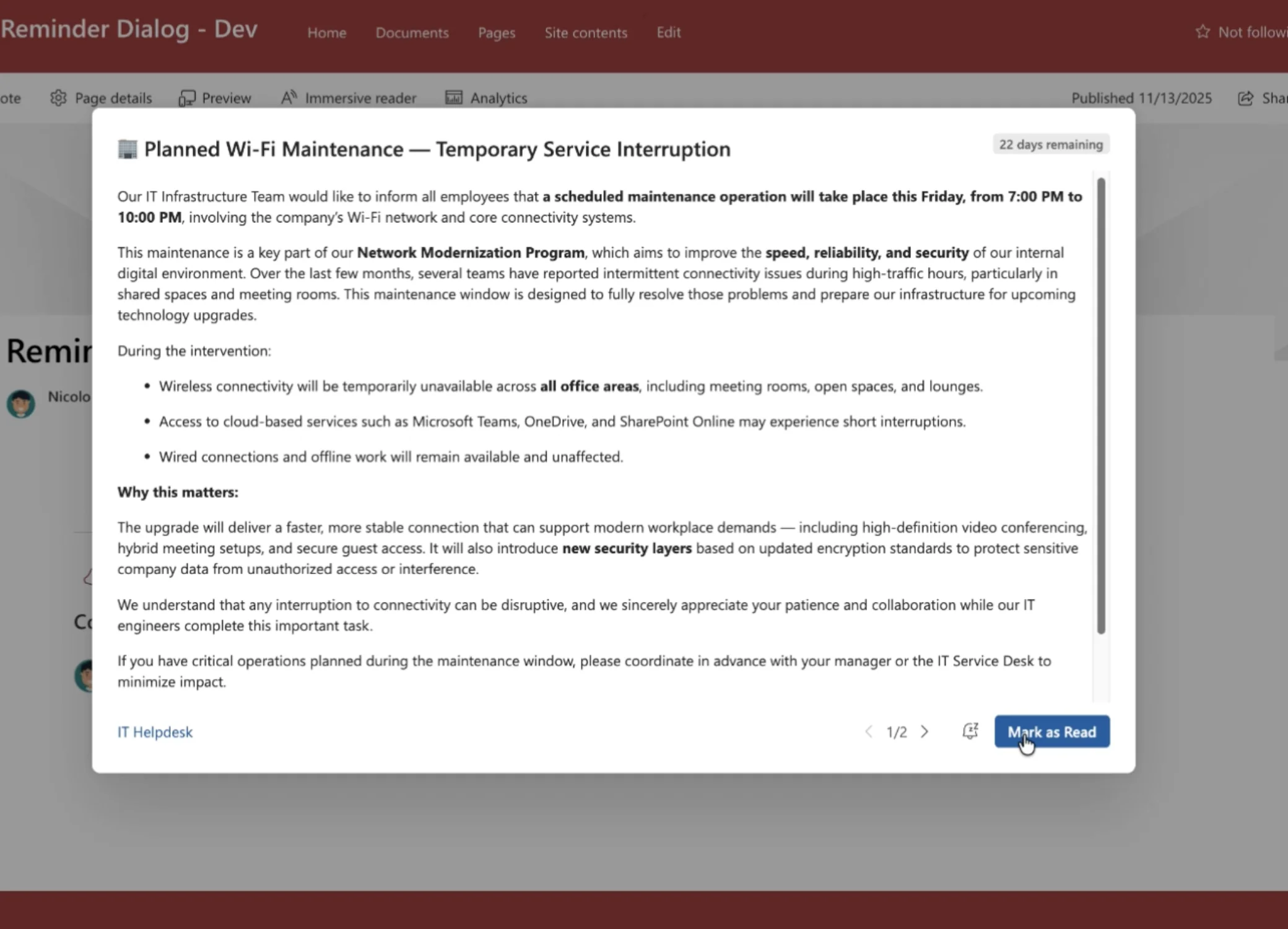 Reminder Dialog - Image 2